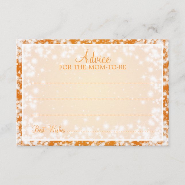 Addon Card Kinderdusche Winter Sparkle Orange Hinweiskarte (Vorderseite)