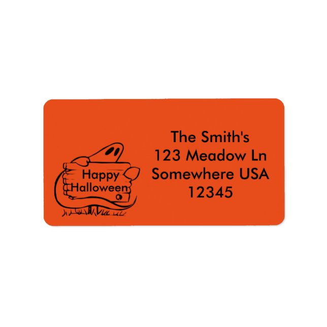 Address Labels/Halloween Ghost Adressaufkleber (Vorne)