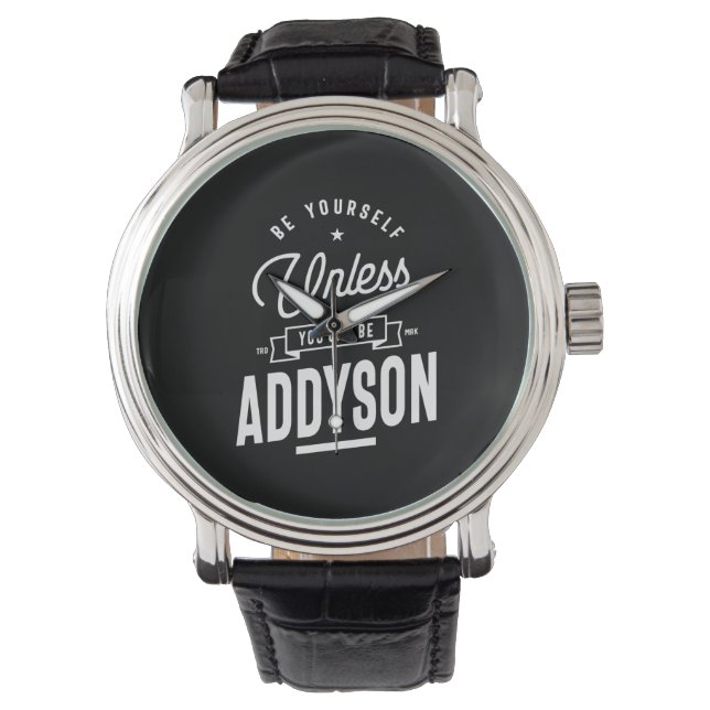 Addyson Personalisiert Name Birthday Armbanduhr (Vorderseite)