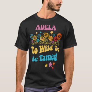 ADELA Name Süß Retro Mädchen Wildblume ADELA Name T-Shirt