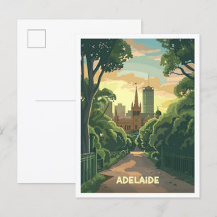 Adelaide Australia Art Vintage Travel Postkarte