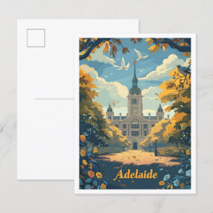 Adelaide Australia Art Vintage Travel Postkarte