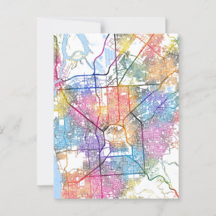 Adelaide Australia City Map Postkarte