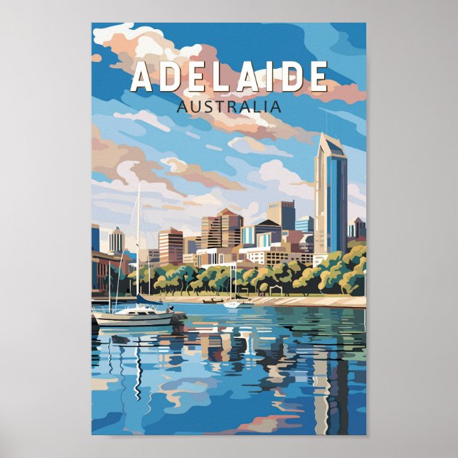 Adelaide Australia Reisen Art Vintag Poster (Vorne)
