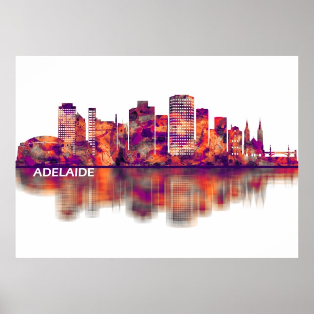 Adelaide Australia Skyline Poster (Vorne)