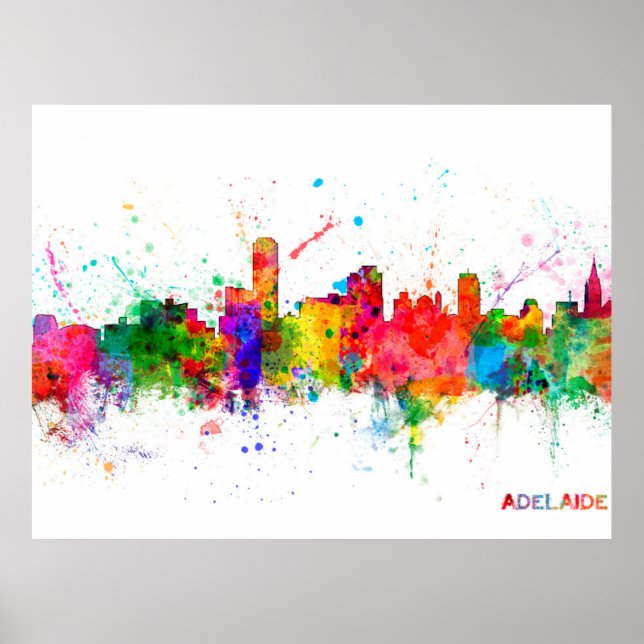 Adelaide Australia Skyline Poster (Vorne)