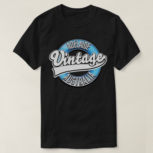 Adelaide australia Vintager Stil T-Shirt (Design vorne)