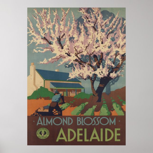 Adélaïde, Australie Poster Vintage voyage (Devant)