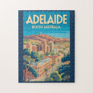 Adelaide Australien Illustration Reise Kunst Vinta