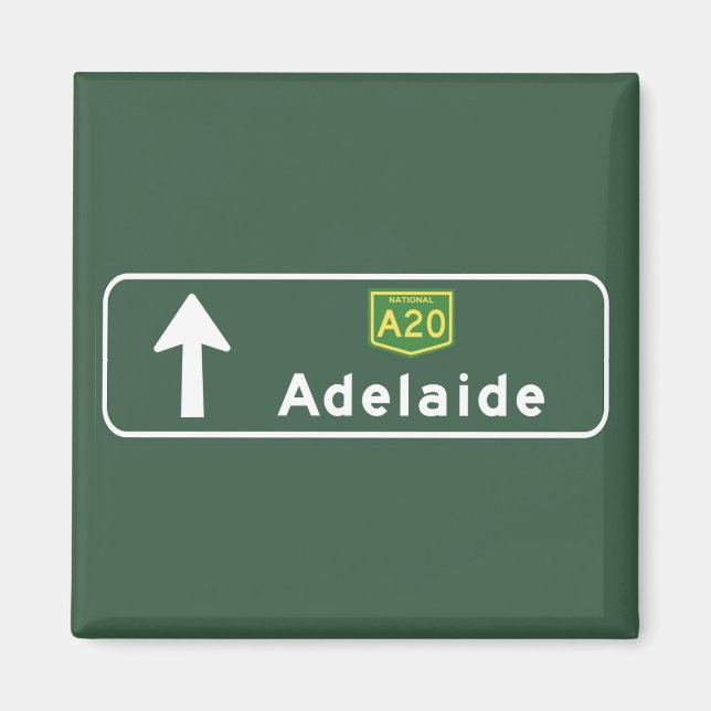 Adelaide, Australien Road Sign Magnet (Vorne)