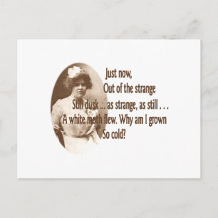 Adelaide Crapsey Warning Postkarte