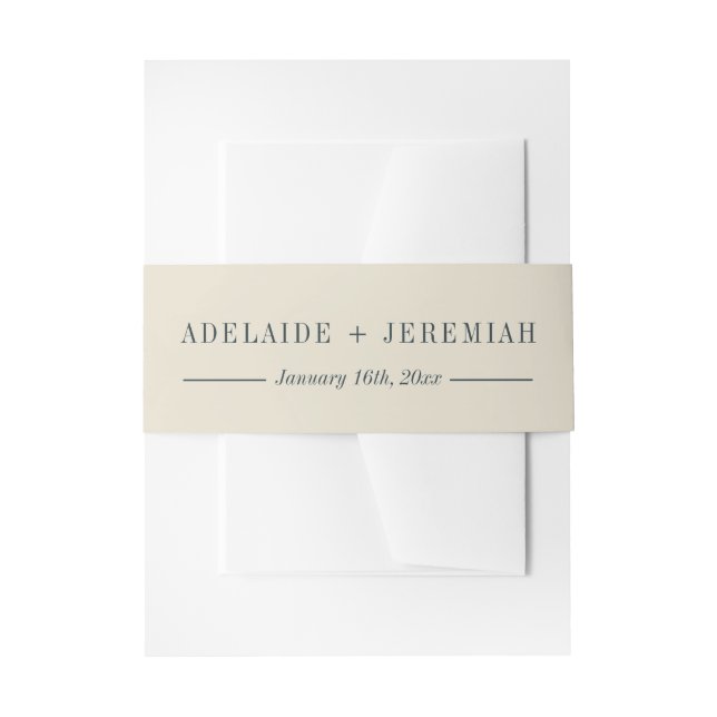 Adelaide | Kurierte Farben | Hochzeit Einladungsbanderole (Vorderseite Beispiel)