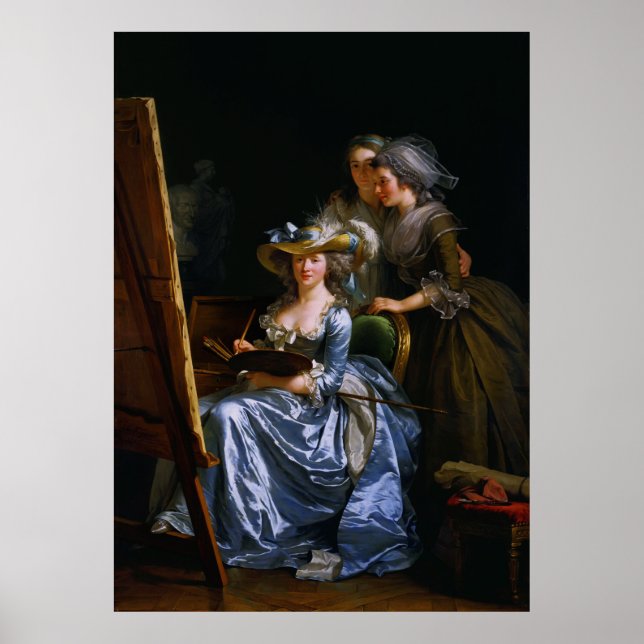 Adélaïde Labille-Guiard Self-Portrait with Two Pup Poster (Vorne)