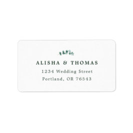 Adelaide Wedding Watercolor Eucalyptus Adressaufkleber