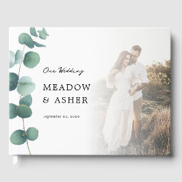 Adelaide Wedding Watercolor Eukalyptus und Foto Gästebuch