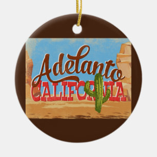 Adelanto Kalifornien Cartoon-Wüsten-Retro Reise Keramik Ornament