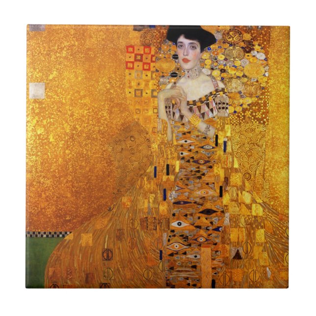 Adele Bloch-Bauers Portrait von Gustav Klimt Fliese (Vorderseite)
