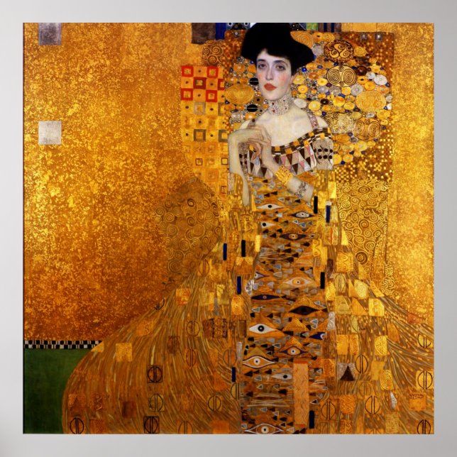 Adele Bloch-Bauers Portrait von Gustav Klimt Poster (Vorne)