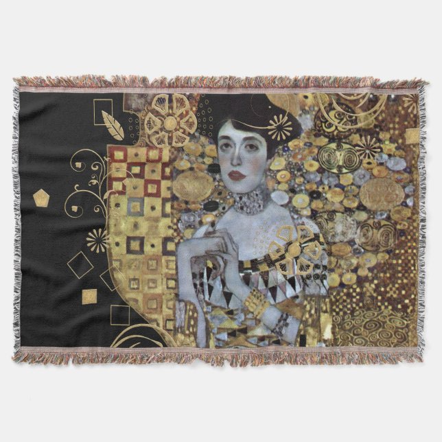 Adele Klimt Throw Blanket Decke (Vorderseite)