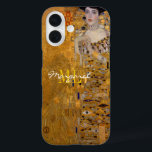 Adele, Lady in Gold von Gustav Klimt, Mit Monogram iPhone 16 Hülle<br><div class="desc">Vintages iPhone Handy Gehäuse mit mit Monogramm individuelle Name mit berühmtem Kunstwerk "Adele - The Lady in Gold" von Gustav Klimt</div>