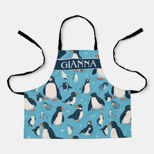 Adelie Penguin Pastel farbenfrohe Muster Schürze