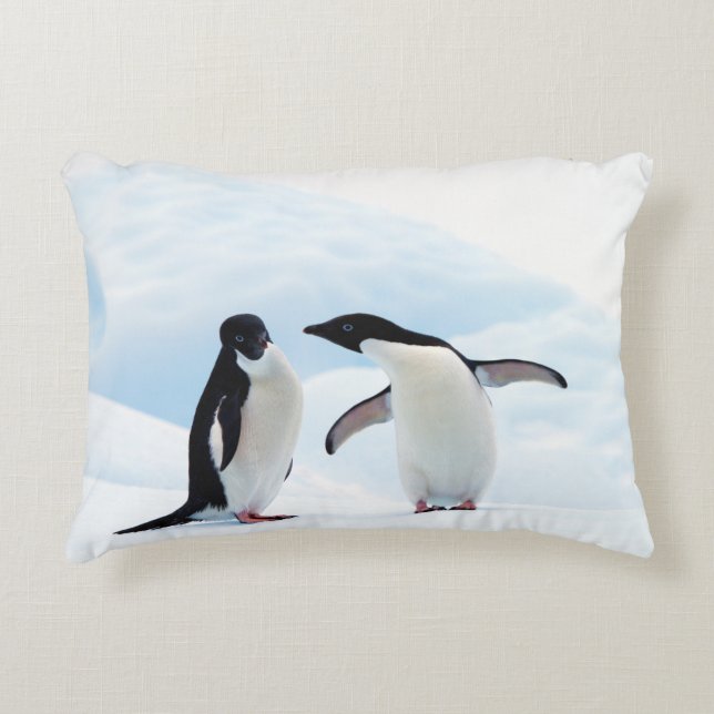 Adelie Penguins Zierkissen (Vorderseite)