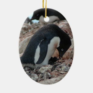 Adelie-Pinguin-Weihnachtsverzierung Keramikornament