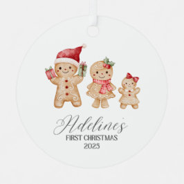 Adelina Personalisiertes erstes Weihnachten für Ba Ornament Aus Metall