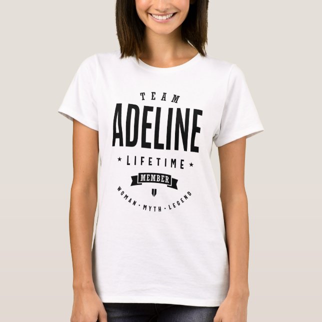 Adeline Personalisiert Name Birthday T-Shirt (Vorderseite)