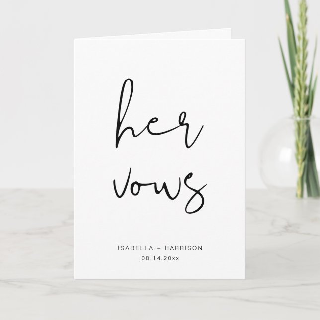 ADELLA Edgy Minimalistisch ihre Hochzeitstorte Karte (Vorderseite)