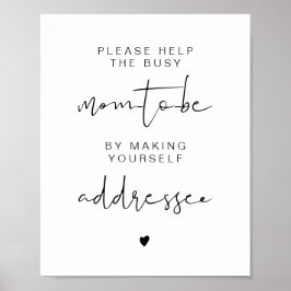 ADELLA Edgy Modern Address the Envelope Sign Poster