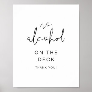 ADELLA Edgy Modern Minimalistisch No Alcohol Sign Poster