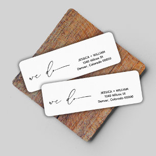 Adella Edgy Modern Minimalistisch Return Address L
