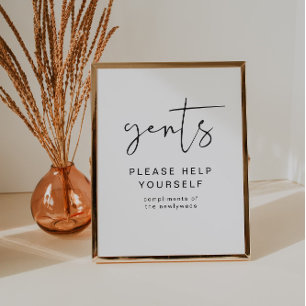 ADELLA Edgy Moderne Gents Badezimmer Toilette Poster