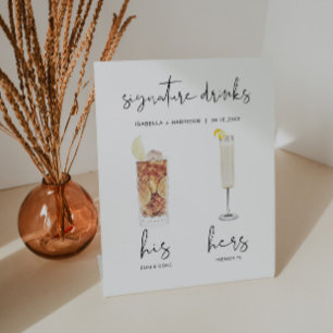 ADELLA Minimaler Cocktail Signature Drink Sockelschild