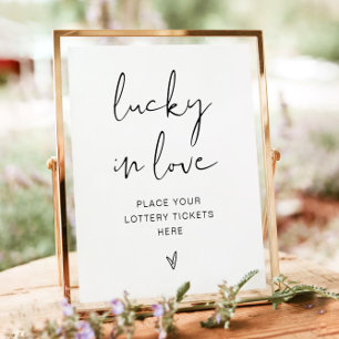 ADELLA Minimalist 'Lucky in Love'-Schild Poster