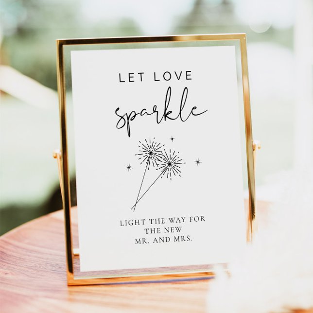 ADELLA Minimaliste Mariage Sparkler Envoyer Poster (Créateur téléchargé)