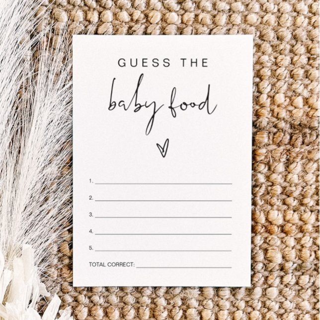 ADELLA Minimalistisch Guess Baby Food Baby Shootin Einladung (Von Creator hochgeladen)