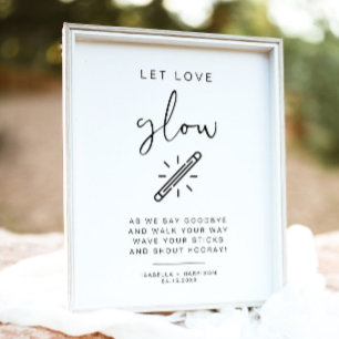 ADELLA Minimalistische Gelassen Liebe Glühen Hochz Poster