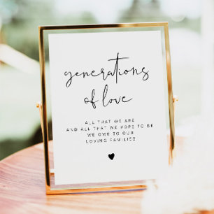 ADELLA Minimalistische Generationen von Liebe Hoch Poster