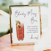ADELLA Modern Minimalistisch Bloody Mary Bar Sign