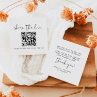 ADELLA Modern Share the Liebe QR Code Table Cards