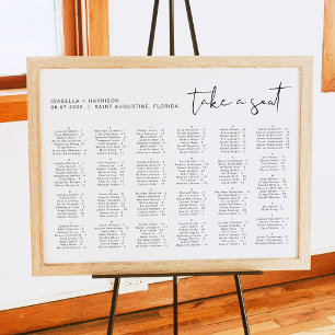 ADELLA Moderne, Minimalistische Alphabetische Sitz Poster