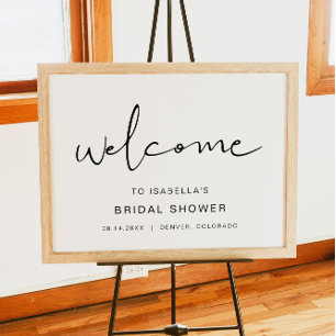 ADELLA Moderne Minimalistische Hochzeitsdusche Wil Poster