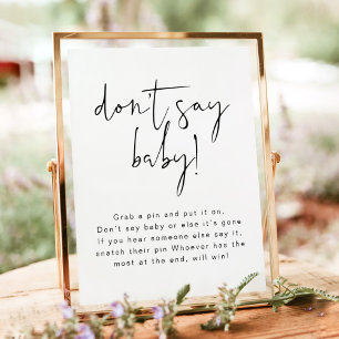 ADELLA Modernes Minimalistisch Sage kein Baby-Zeic Poster