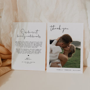 ADELLA Modernes Minimalistisches Foto Hochzeit Vie Einladung