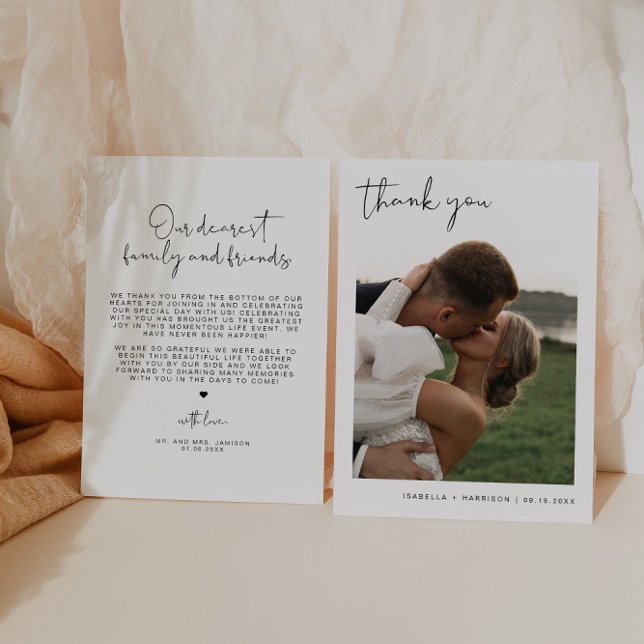ADELLA Modernes Minimalistisches Foto Hochzeit Vie Einladung (Von Creator hochgeladen)