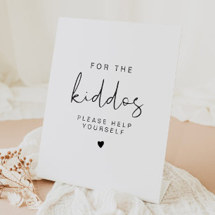 ADELLA Modernes Minimalistisches Kiddos Tafelzeich Sockelschild