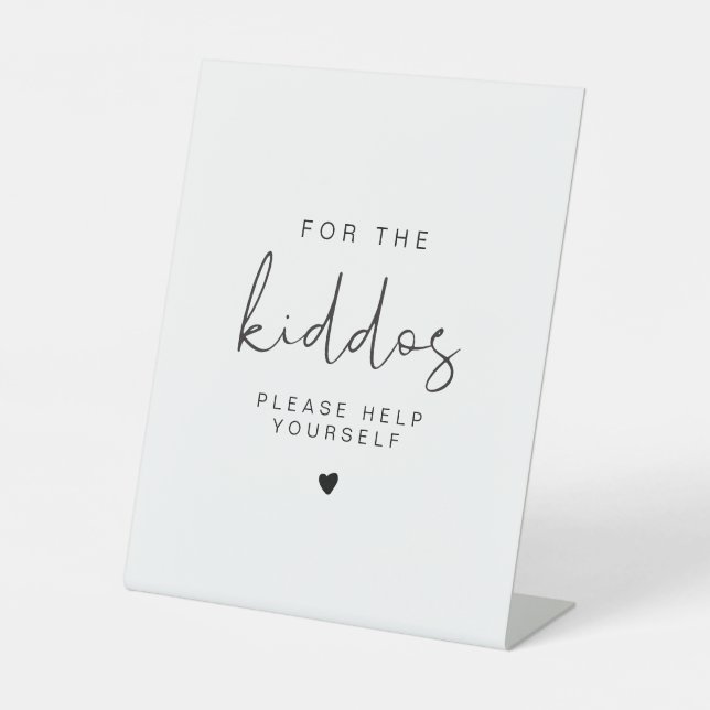 ADELLA Modernes Minimalistisches Kiddos Tafelzeich Sockelschild (Vorderseite)