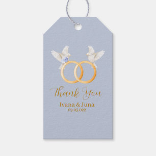 ADELLE Simple Dusk Blue Couple Wedding Geschenkanhänger